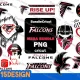 ATLANTA PNG Bundle Football , Football Team png svg, american Football png Football Team, Ready For Cricut, Instant Download