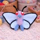 Butterfree crochet amigurumi pattern with blue wings and black edging