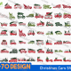 Christmas Cars SVG