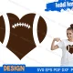 Football Heart SVG
