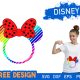 Free Minnie head colored SVG