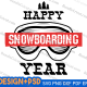 Happy Snowboarding svg