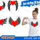Heart with Wings SVG