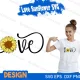 Love sunflower svg