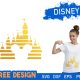 Mickey Mouse Castle Golden SVG Free