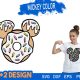 Mickey Mouse Donut SVG