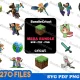 Minecraft Game Characters Bundle SVG, Instant Download SVG,Mega Minecraft Bundle SVG,Mega Gaming SVG