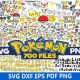 Pokemon Svg bundle,Pokemon SVG, Pokemon svg cut files for Cricut, Silhouette,Pikachu png , dxf ,Cricut, Silhouette,