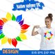 Rainbow sunflower SVG