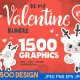 SVG valentines, Valentine Mega Bundle +1500