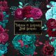 Turquoise-and-Burgundy-Floral-Bouquets-Graphics