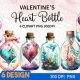 Valentine's Day Heart Bottle Clipart,Valentine's Day Bottle