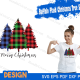 buffalo plaid christmas tree svg