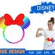 Free Minnie head colored SVG File
