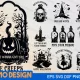 Enhance your Halloween projects with our Halloween Clipart Black and White Collection. With 10 unique designs available in 6 versatile file formats (SVG, DXF, EPS, AI, PDF, PNG), you'll have the perfect elements for crafting invitations, decorations, and more.