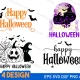 Enhance your Halloween projects with our Happy Halloween SVG bundle! Includes four unique designs in six versatile file formats.