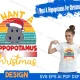 i want a hippopotamus for christmas svg free