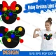 mickey christmas lights svg