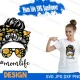 mom life svg sunflower