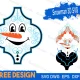 snowman 3D SVG