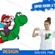 super mario with Yoshi